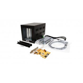 EXSYS EX-1012 εξωτερικό κουτί επέκτασης με 4 υποδοχές PCI και κάρτα PCIe-x1 host