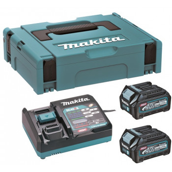 Makita 191J81-6 XGT 40 V max σετ μπαταρίας, 2 × BL4025 2,5 Ah, DC40RA, MAKPAC
