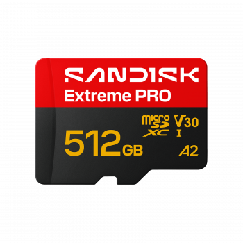 SanDisk Extreme PRO microSDXC 512 GB UHS-I A2 V30, έως 250/170 MB/s, SDSQXCJ-512G-GS6MA