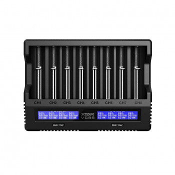 XTAR VC8S φορτιστής USB-C για 8 μπαταρίες Li-Ion και Ni-MH