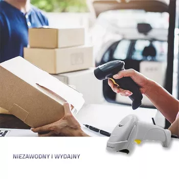 Qoltec 50877 Σαρωτής barcode 1D Laser USB Λευκό