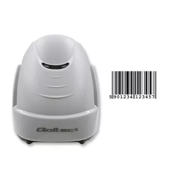 Qoltec 50877 Σαρωτής barcode 1D Laser USB Λευκό