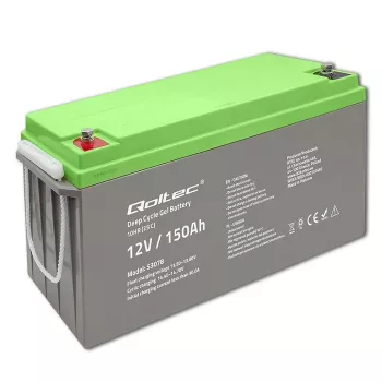 Qoltec Deep Cycle μπαταρία gel 12V 150Ah 44,5kg