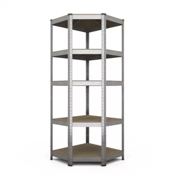RACK BUDGET RANGULAR 180X90X45CM - 5 ράφια, γκρι, συναρμολόγηση με σύνδεση