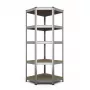 RACK BUDGET RANGULAR 180X90X45CM - 5 ράφια, γκρι, συναρμολόγηση με σύνδεση