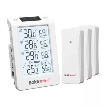 RAINPOINT BALDRTHERM B0598 Θερμοϋγρόμετρο 3 καναλιών με αυτόματο οπίσθιο φωτισμό
