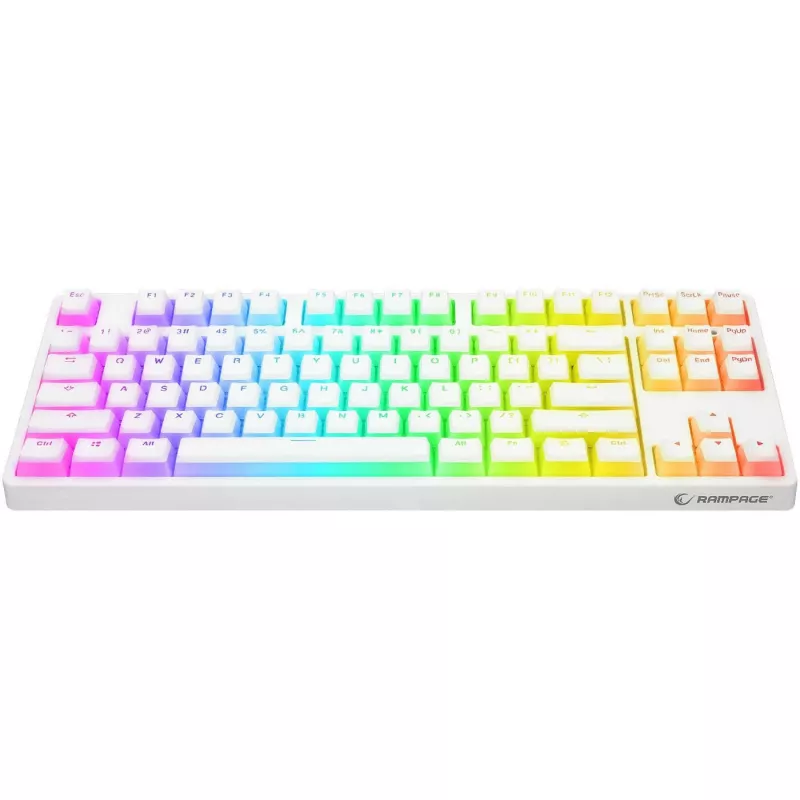 Rampage Ghost TKL Μηχανικό Πληκτρολόγιο Huano Red Switch Λευκό
