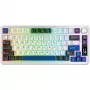 Rampage Quell Pro Μηχανικό Ασύρματο Πληκτρολόγιο 75% με οθόνη TFT, Gasket Mount, Hot-Swap, 2.4G + BT, Λευκό