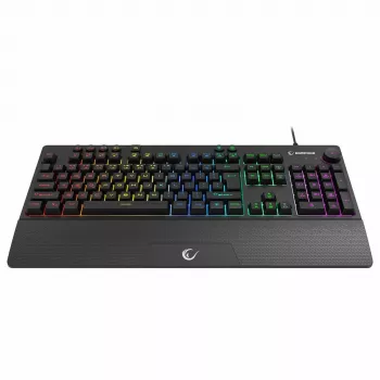 Rampage Simula RGB Macro KB-GX65 ενσύρματο μεμβρανικό gaming πληκτρολόγιο με στηρίγμα παλάμης, μαύρο