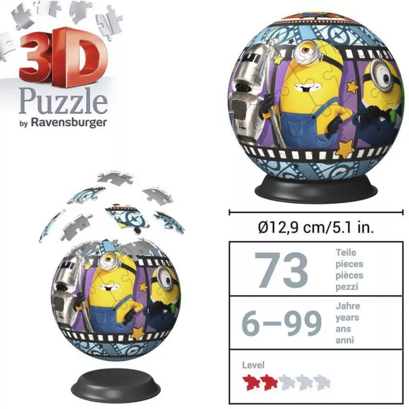 RAVENSBURGER 3D Puzzleball Minions 3 - 72 τεμ.