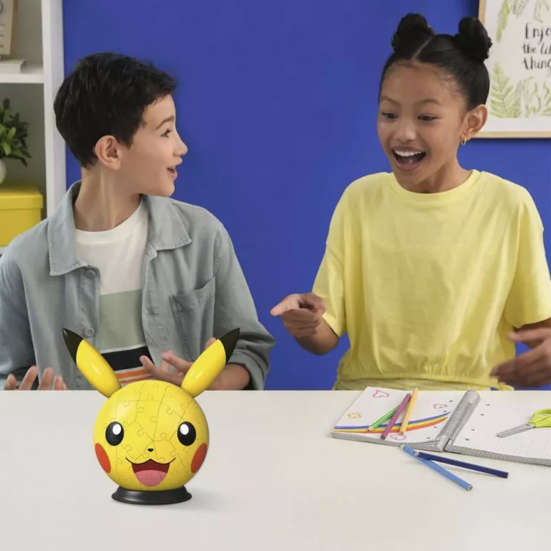 Ravensburger 3D Puzzleball Pokémon Pikachu με αυτιά - 54 τεμ.