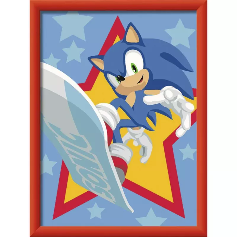 Ravensburger CreArt - Rasender Sonic Ζωγραφική με Αριθμούς Σετ