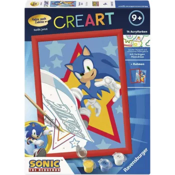 Ravensburger CreArt - Rasender Sonic Ζωγραφική με Αριθμούς Σετ