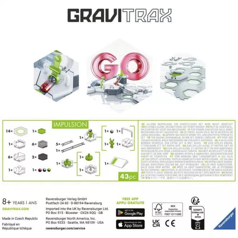Ravensburger GraviTrax GO Impulsion Σετ επέκτασης μαρμαρόδρομου (25 τεμ.)