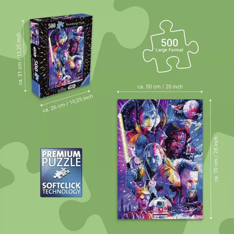 Ravensburger Παζλ Star Wars Hyperspace Collection: The Phantom Menace (500 τεμ., Μεγάλα Κομμάτια)