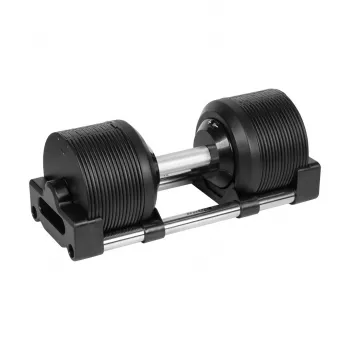 REBEL ACTIVE Ρυθμιζόμενος αλτήρας από χυτοσίδηρο 36 kg, βήματα 1 kg, αυτόματο σύστημα επιλογής, μεμονωμένος αλτήρας, μαύρο/κόκκινο