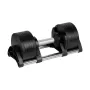 REBEL ACTIVE Χυτοσίδηρος αλτήρας ρυθμιζόμενος 24 kg, Quick-Select περιστρεφόμενος δίσκος, Βήματα 2-kg, Μαύρο