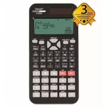 REBELL Επιστημονική αριθμομηχανή SC2080 – 240 λειτουργίες, LCD 2 γραμμών, με μπαταρία, Μαύρο