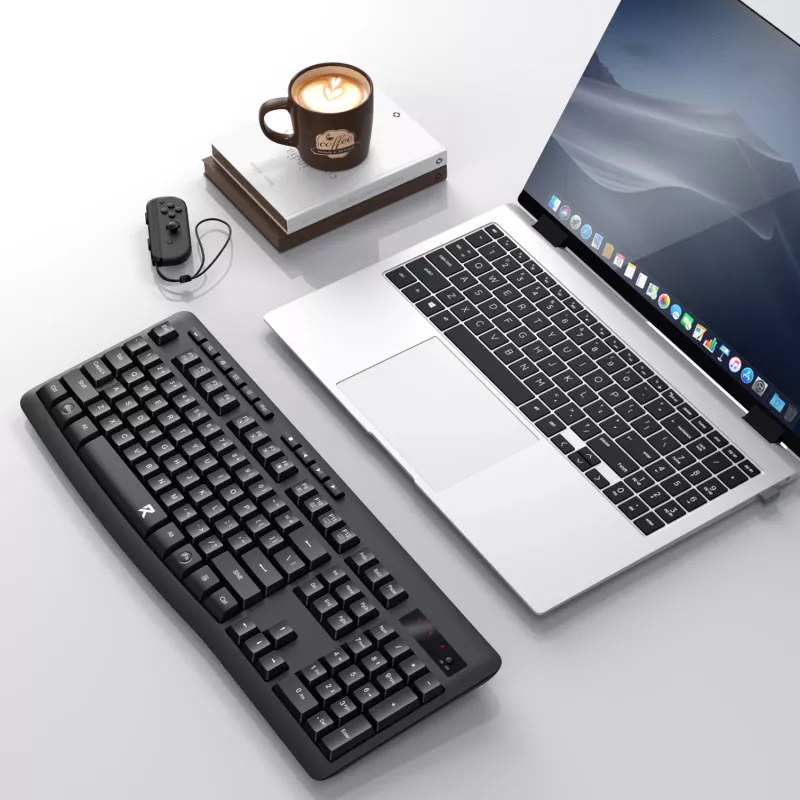 Redragon BK-7367 Full-size Εργονομικό Ασύρματο Μεμβρανικό Πληκτρολόγιο Γραφείου - Μαύρο