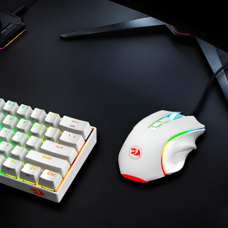 REDRAGON GRIFFIN 7200DPI Ποντίκι Gaming - Λευκό