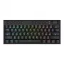 REDRAGON Horus Mini Pro 61 Πλήκτρων Tri-Mode Ασύρματο RGB Low Profile Μηχανικό Πληκτρολόγιο Gaming - Μαύρο (Red Switch)
