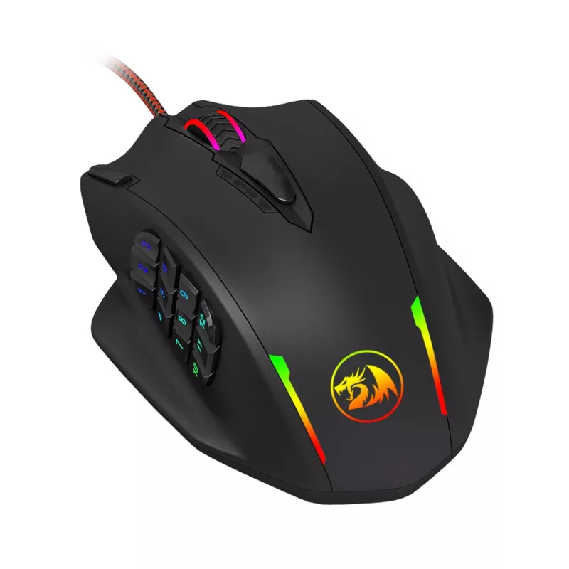 REDRAGON IMPACT 12400DPI MMO Ποντίκι Gaming - Μαύρο