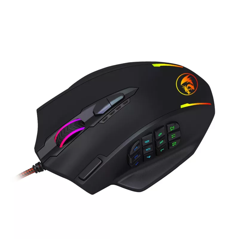REDRAGON IMPACT 12400DPI MMO Ποντίκι Gaming - Μαύρο