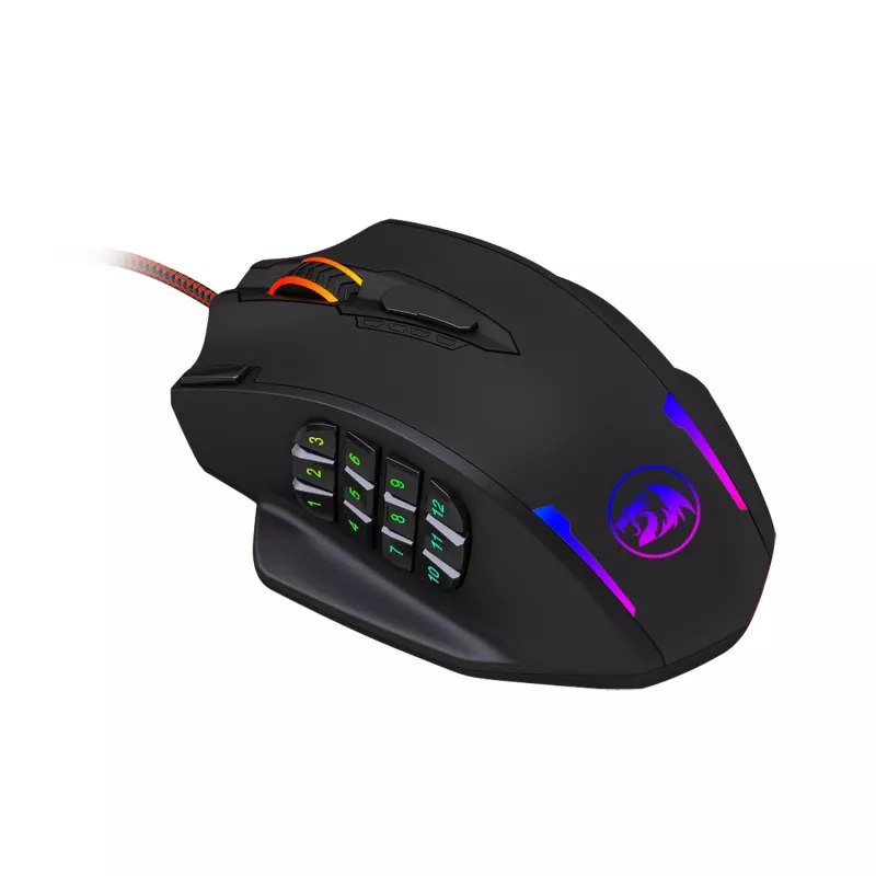 REDRAGON IMPACT 12400DPI MMO Ποντίκι Gaming - Μαύρο