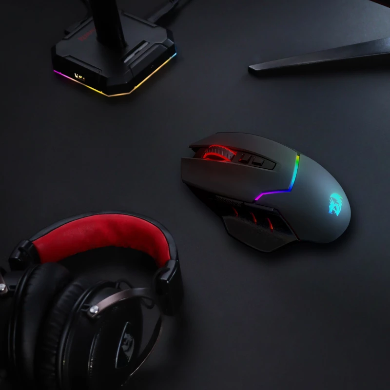 REDRAGON Mirage Pro 8000DPI RGB Ασύρματο Gaming Ποντίκι - Μαύρο