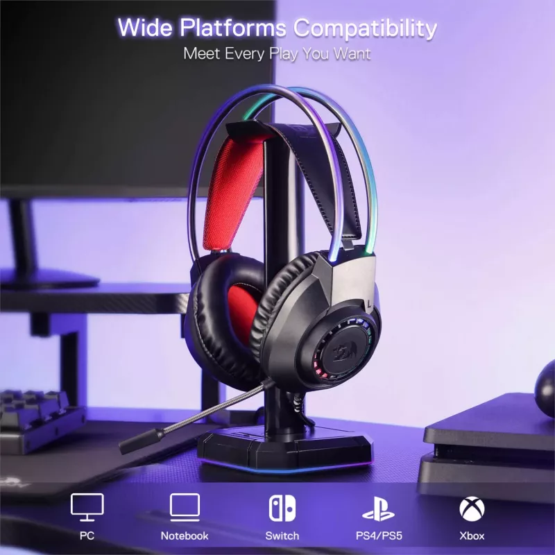 Redragon SCREAM Over-Ear RGB Ακουστικά gaming - Μαύρο