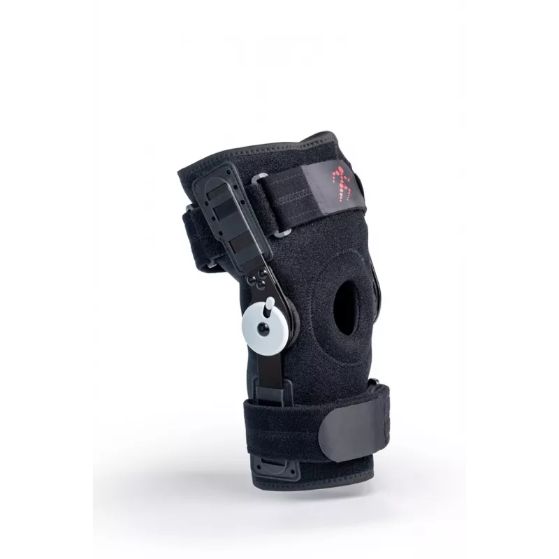 REH Stabilmax O-1241/M Ανοιχτός κοντός επίδεσμος γόνατος με επιγονατίδα, Medium, Μαύρο