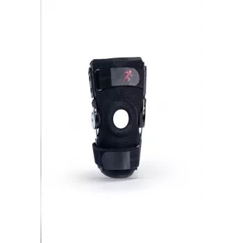 REH Stabilmax O-1241/M Ανοιχτός κοντός επίδεσμος γόνατος με επιγονατίδα, Medium, Μαύρο
