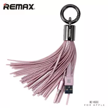REMAX Tassels Ring Καλώδιο Δεδομένων για Lightning Ροζ 1m