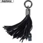 REMAX Universal Tassels Ring Καλώδιο για Micro USB - Μαύρο