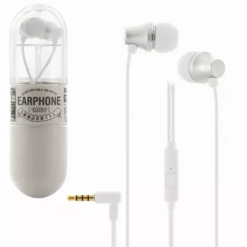 REMAX Universal WI80 Ενσύρματα Ακουστικά In-Ear με Μικρόφωνο, Λευκά