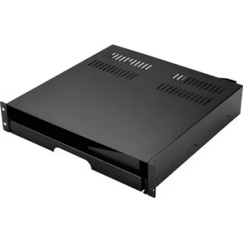 Renkforce RF-7112620 συρτάρι rack 19 ιντσών 2U συρόμενο για βάθος ντουλαπιού από 500 mm μαύρο