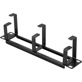 Renkforce RF-7116956 10 inch rack δικτύου πάνελ διαχείρισης καλωδίων 1U Μαύρο