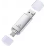 Renkforce RF-USBOS-240 USB stick 128 GB ασημί USB-A & USB-C RF-7577906