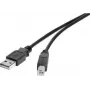 Renkforce USB 2.0 καλώδιο A σε B 1m μαύρο επιχρυσωμένο RF-4463070