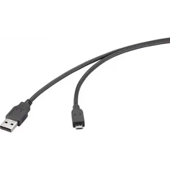 Renkforce USB 2.0 καλώδιο USB-A σε Micro-B 5m μαύρο RF-6830436