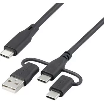 Renkforce Καλώδιο φόρτισης USB 2.0 USB-C 3m μαύρο RF-6615910