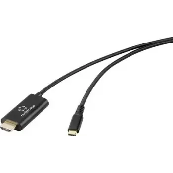 Renkforce Καλώδιο USB-C σε USB-A 1m Μαύρο RF-7116128