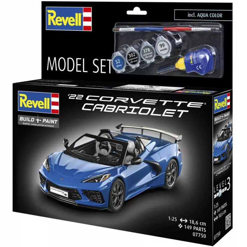 Revell Model Set Corvette C8 Cabriolet Κλίμακα 1:25