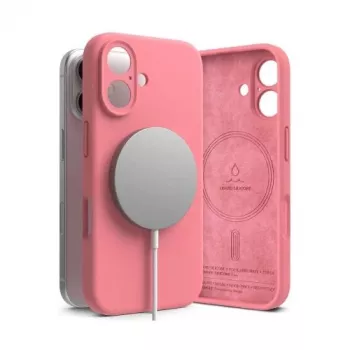 Ringke iPhone 16 θήκη σιλικόνης μαγνητική ροζ