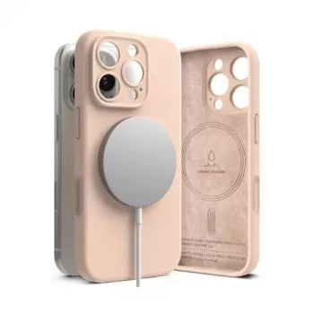 Ringke Θήκη iPhone 16 Pro Σιλικόνη Magnetic Ροζ άμμος