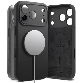Ringke Silicone Magnetic MagSafe θήκη για Apple iPhone 17 Pro Max - μαύρο
