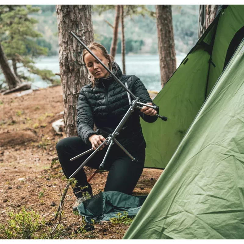 ROBENS Pilgrim Πτυσσόμενη καρέκλα κάμπινγκ 120 kg μαύρη/γκρι