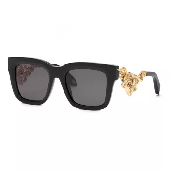 Roberto Cavalli SRC041M520700 unisex γυαλιά ηλίου - μαύρος σκελετός, γκρι φακοί gradient, 52 mm