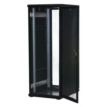 Rockstable 32U 19 ιντσών Rack Server με πόρτες mesh - Ελεύθερο πλαίσιο - 32U - 800 kg - κλειδαριά - ράγες τοποθέτησης - ρυθμιζόμενα πόδια (RS19-6832PP)