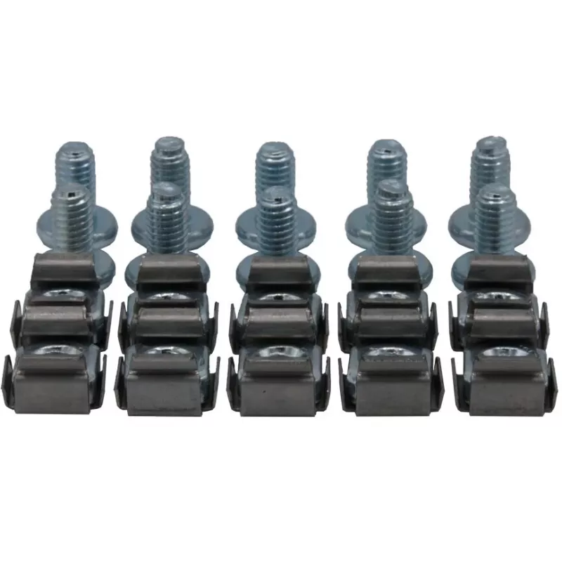 Rockstable Σετ βιδών με εξάγωνη κεφαλή M6 - Τοποθέτηση rack - Ασημί - 10 τεμ. (RS19-M612)